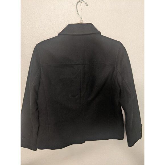 J.Crew Wool Blend Peacoat Size Small Women's Solid Black Casual Dress Coat - Picture 10 of 16
